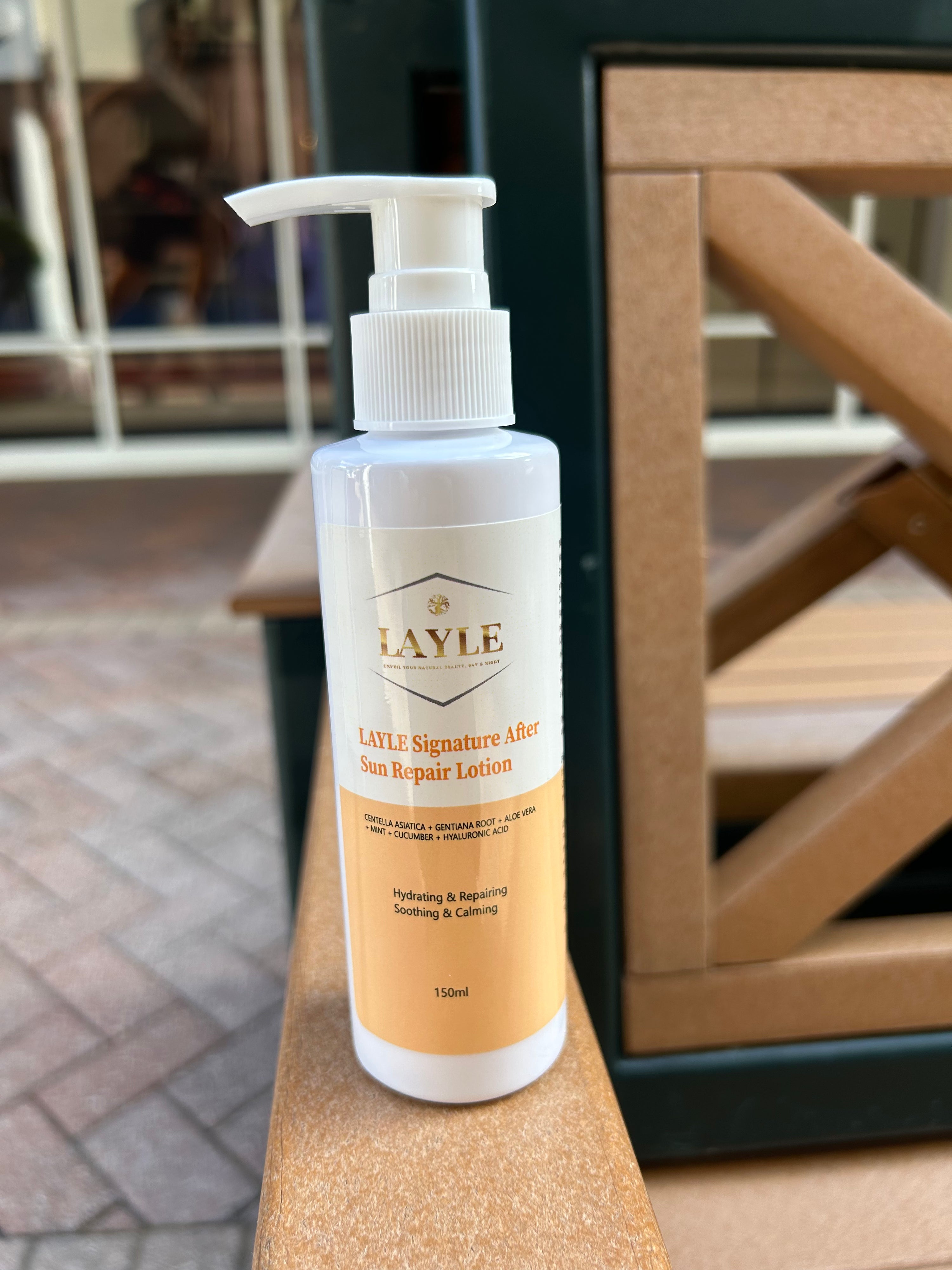LAYLE After-Sun Repair Lotion — Aloe Vera • Centella Asiatica • Allantoin • Hyaluronic Acid • Mint Oil • Tremella Extract • Cucumber • Vitamin E • Hinokitiol