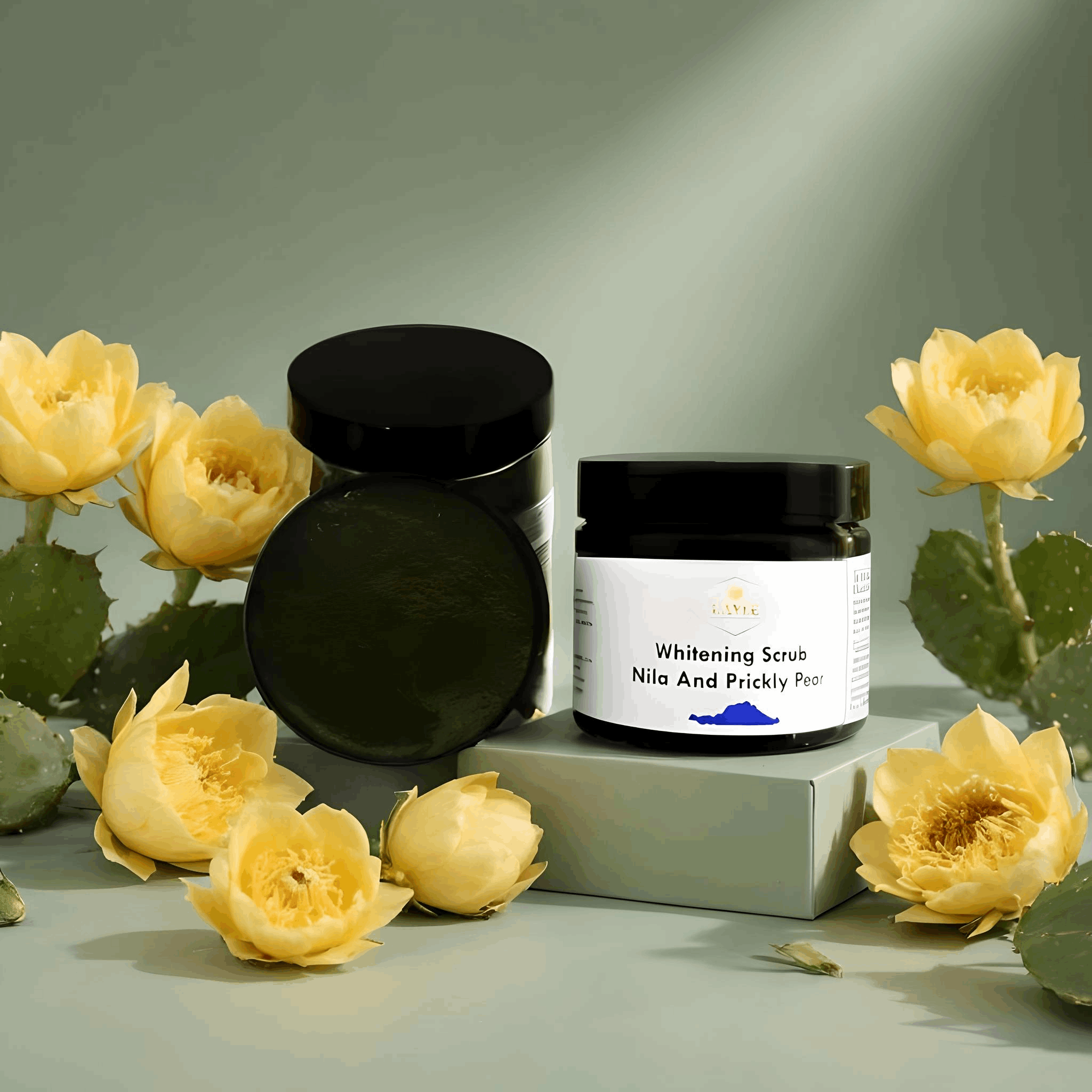 Nila and prickly pear scrub