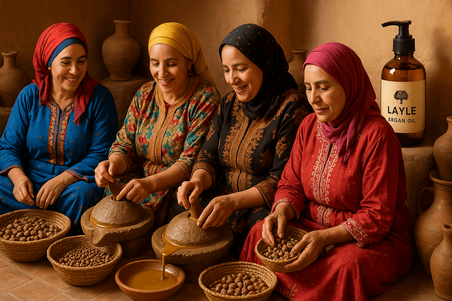 Can you add a bottle of LAYLE ARAGN OIL in the back ground I can import the picture if you want